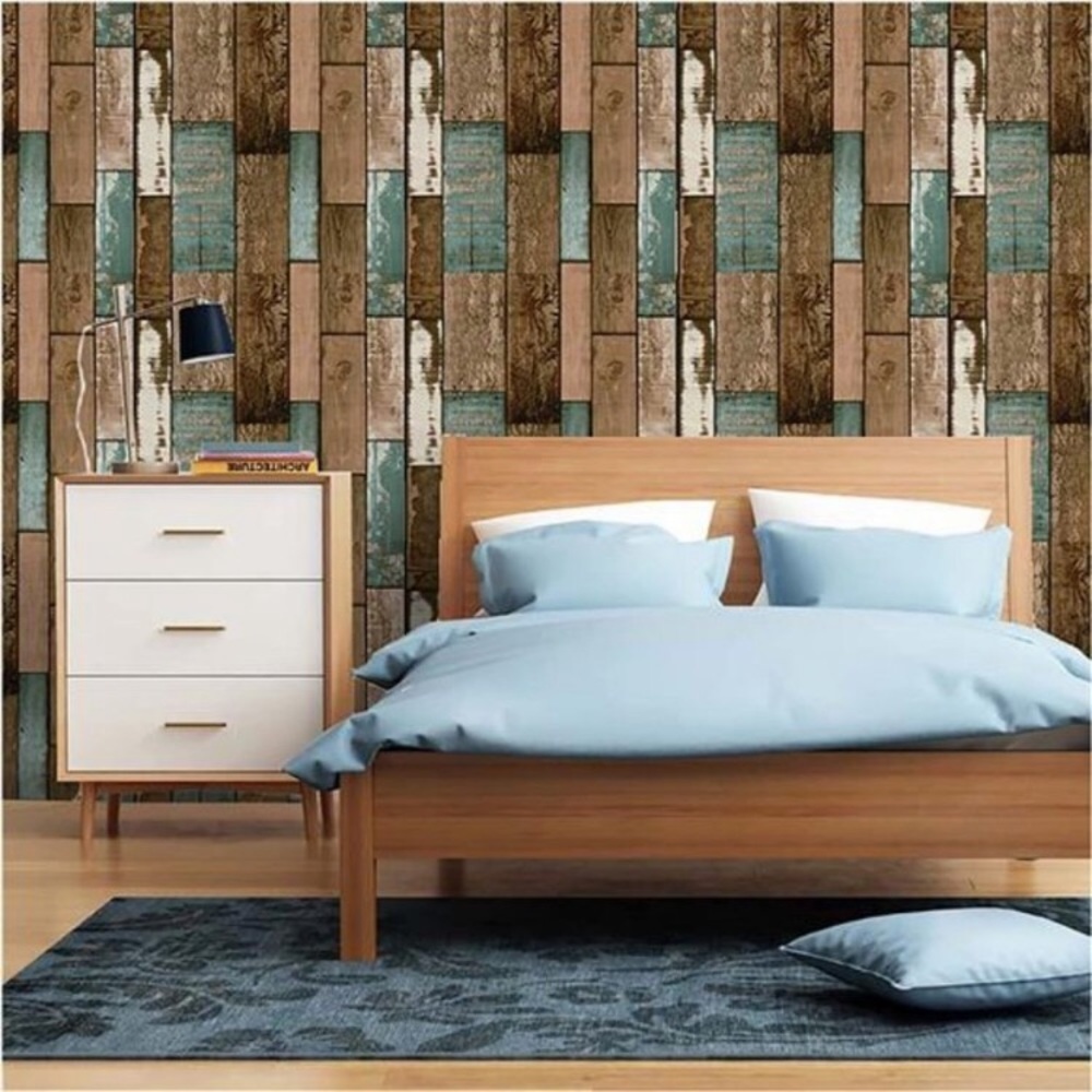Wood Plank Wallpaper Contact Paper Stick and Peel Self Adhesive(17.8*120inch)